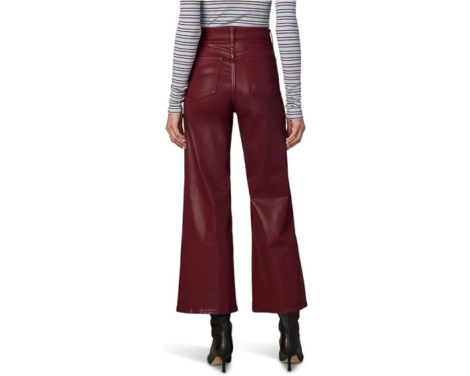 Joe's Jeans The Mia Wide Leg Ankle Coated джинсы с покрытием и длиной до щиколотки