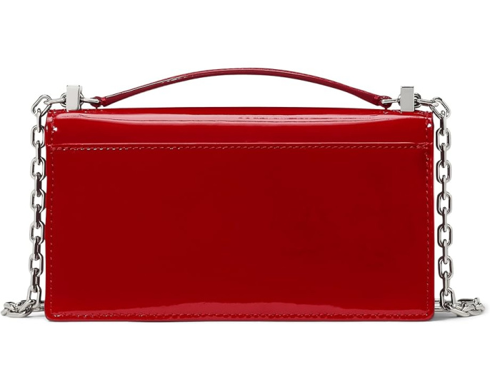 Мини-сумка-кроссбоди Kate Spade New York Deco с цепным ремнем из лаковой кожи