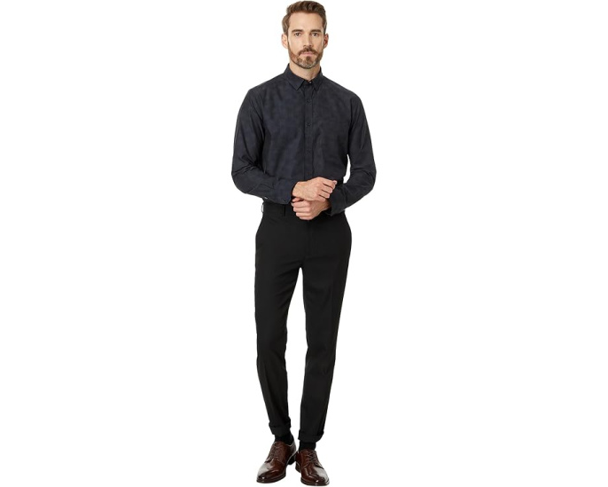 Рубашка Johnston & Murphy Jacquard Skull с воротником на пуговицах