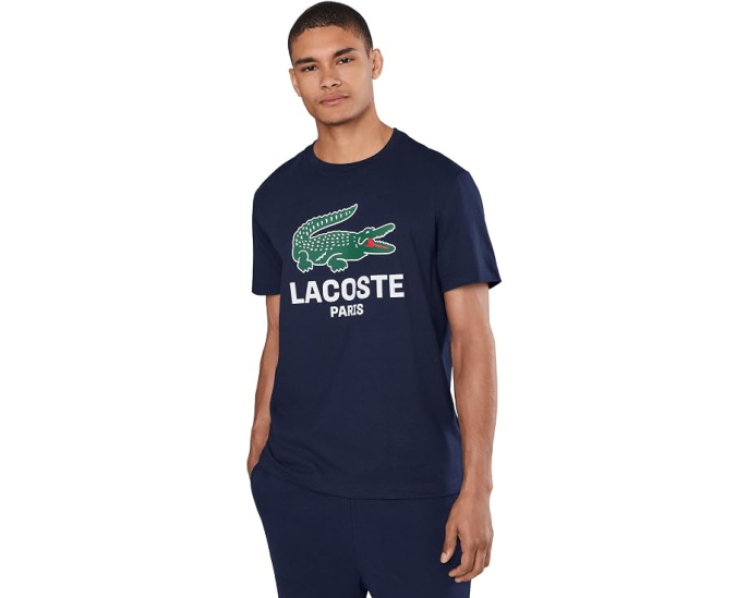Футболка Lacoste с принтом из хлопкового джерси