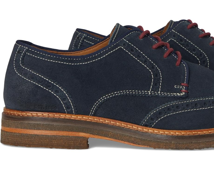Johnston & Murphy Calder Wingtip с контрастной окантовкой и подошвой из крепа