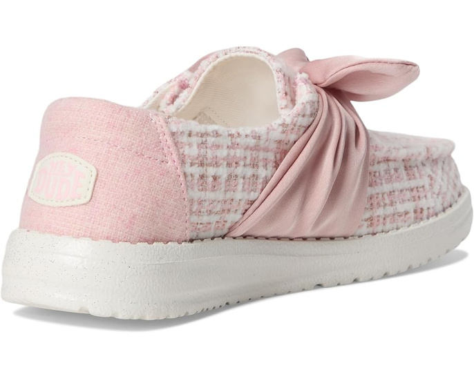 Детские слипоны Hey Dude Kids Wendy Bow Tweed с бантом и текстильным верхом
