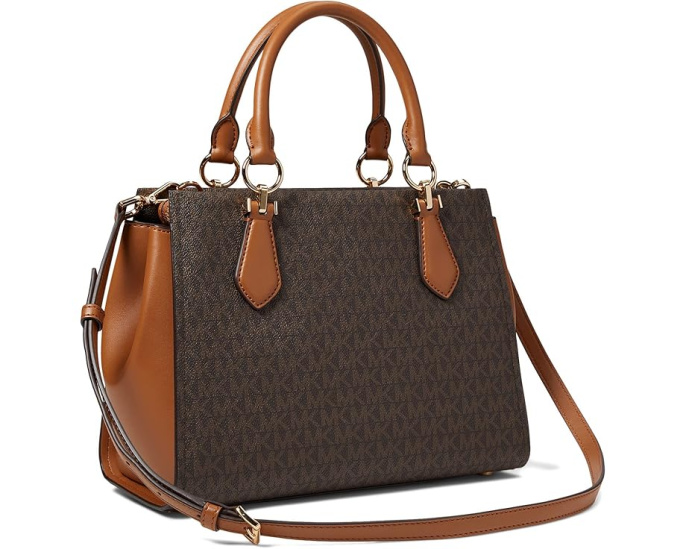 Сумка MICHAEL Michael Kors Marilyn Medium Satchel из кожи с регулируемым ремнем