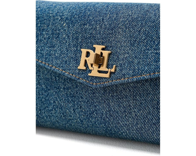 Lauren Ralph Lauren кроссбоди кошелек Washed Denim Tanner из денима