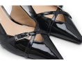 Туфли Stuart Weitzman Georgie Slingback 50 из лакированной кожи с острым носом