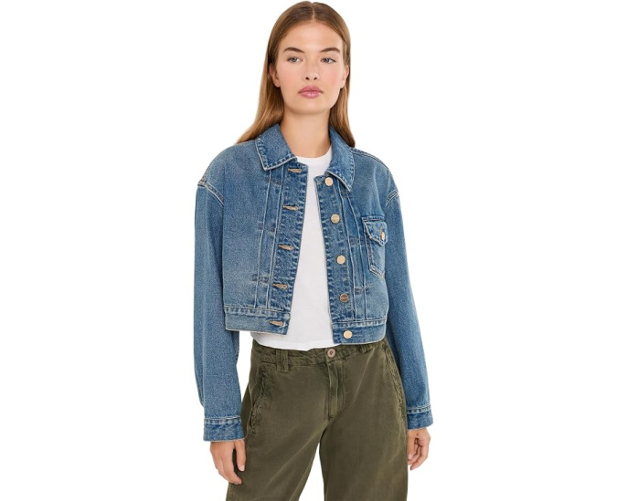 Укороченная куртка Blink AllSaints из органического денима