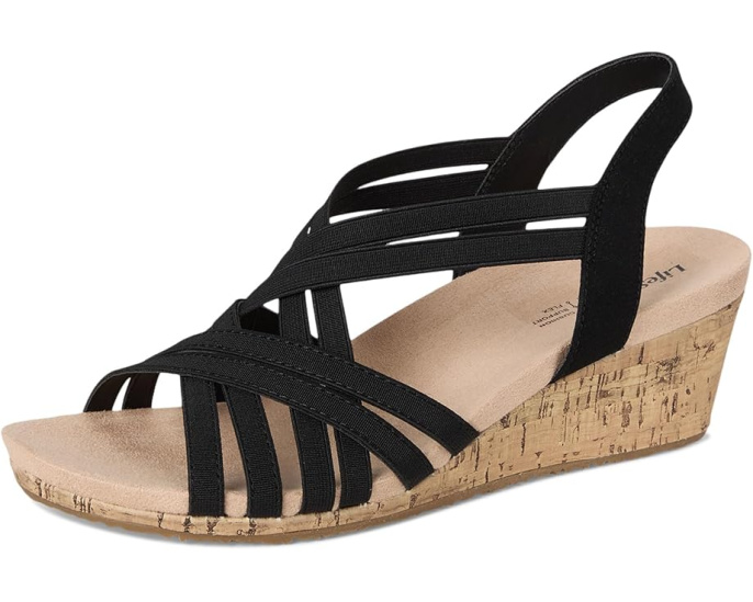Босоножки LifeStride Mallory Strappy Wedge Sandals на платформе с эластичными бретелями