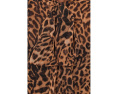 Ocelot-Print Chiffon Tie Neck Blouse