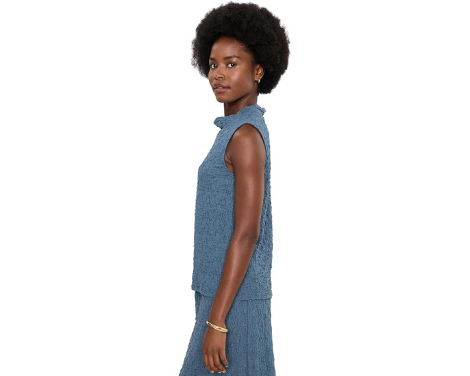 Топ Eileen Fisher с воротником-хомутом Bubble Jacquard