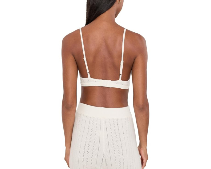 Eberjey бюстгальтер Pointelle Sweater Bralette с вырезом