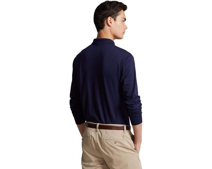 Classic Fit Long Sleeve Soft Touch Polo Shirt