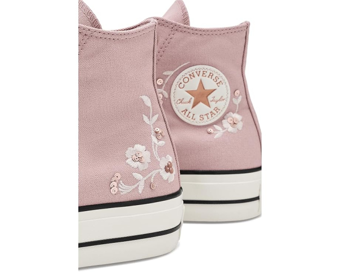 Кеды Converse Chuck Taylor All Star Lift Platform с пайетками и цветами
