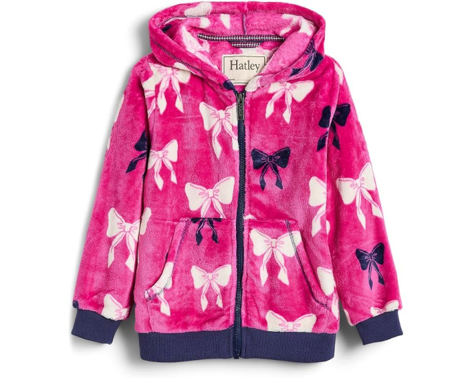 Флисовая куртка Hatley Big Bows с капюшоном на молнии