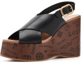 Босоножки GUESS Yarisel с клиновидным каблуком и логотипом