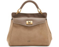 Lucia Classic Faux Suede Top Handle Bag