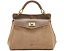 Lucia Classic Faux Suede Top Handle Bag