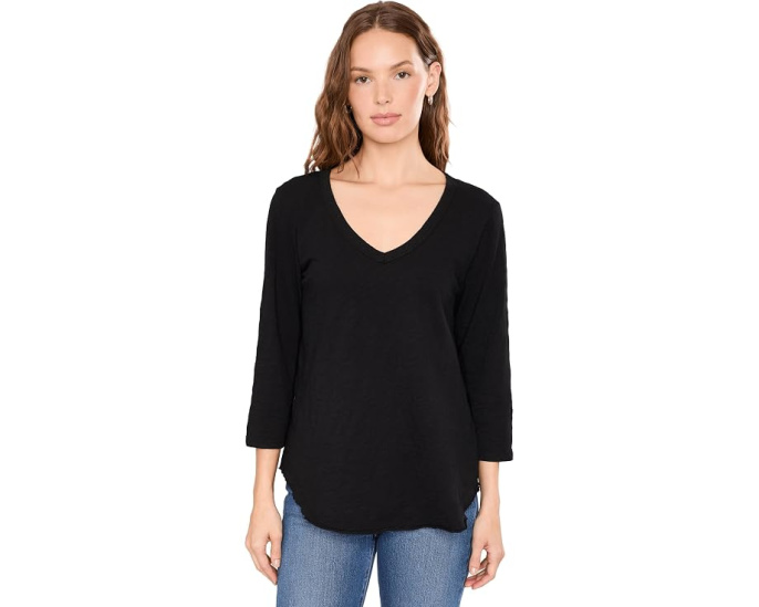 Футболка V-Neck с рукавом 3/4 и округлым низом Mod-o-doc