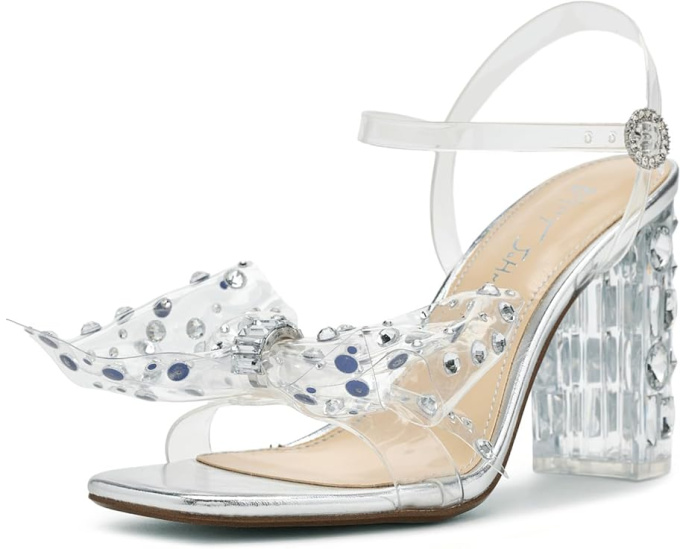 Босоножки на каблуке Pratt от Blue by Betsey Johnson с бантом и стразами