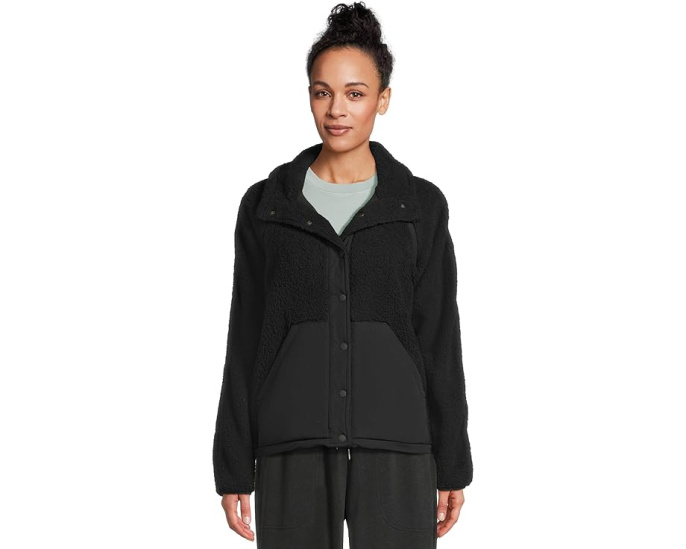 Куртка Prana Encinitas Fleece с воротником-воронкой и карманом