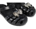 Детские сандалии Crocs Isabella Sandal с блестками черно серебристые