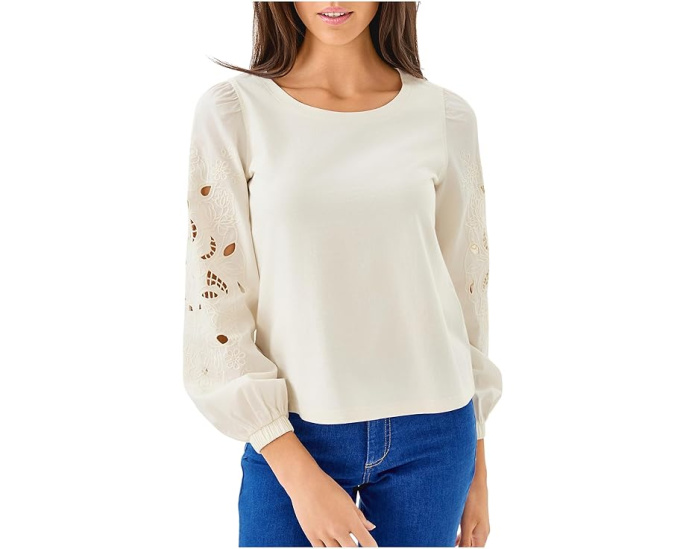 Топ Lilly Pulitzer Isley Knit с рукавами-фонариками