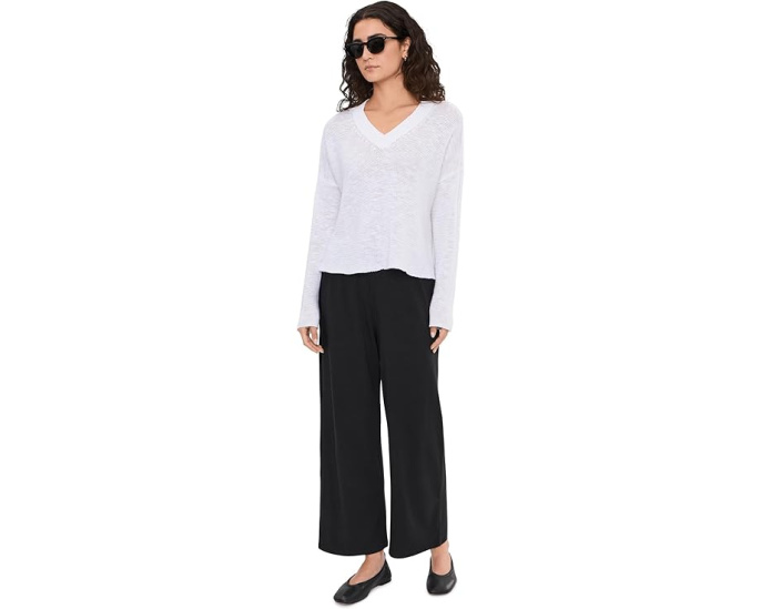 Широкие брюки до щиколотки из стрейч-джерси Eileen Fisher