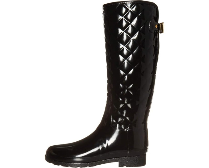 Высокие резиновые сапоги Hunter Refined Gloss Quilt Tall с глянцевым покрытием
