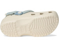 Кроксы Crocs Kids Classic Denim Floral Backstrap Clogs с джимовой тканью