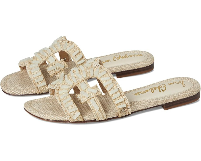 Сандалии Sam Edelman Bay Stone с логотипом и круглым носком