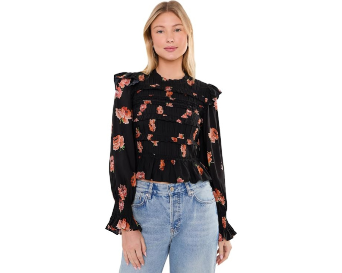 Блузка AllSaints Lauren с цветочным принтом и рюшами