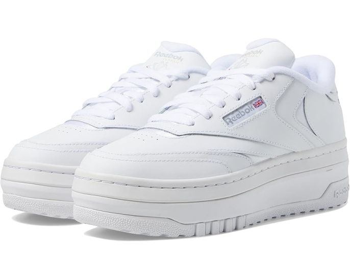 Reebok белые классические кроссовки Club C Extra на платформе