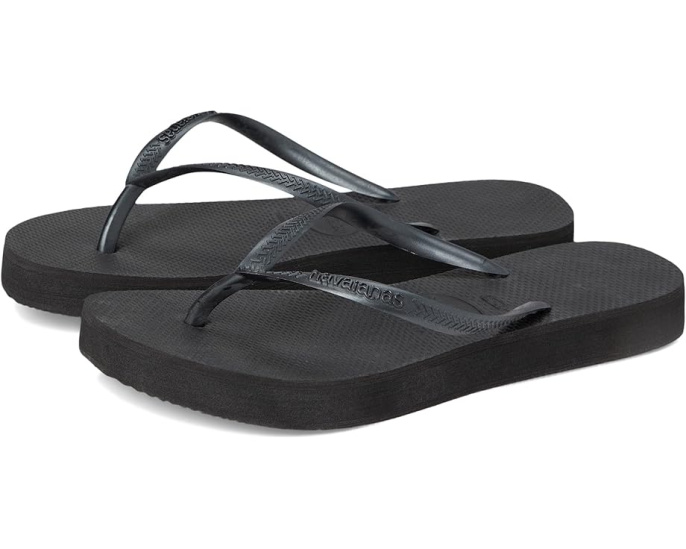 Тапочки Havaianas Slim Flat с пряжкой и фиксированной стелькой