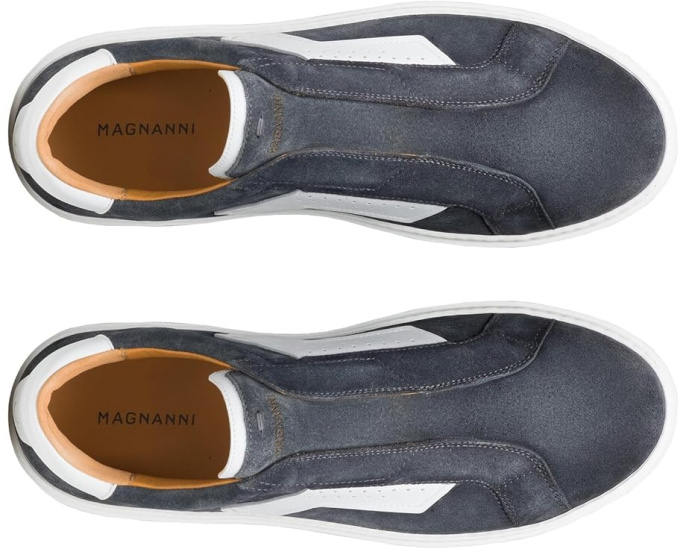 Водоотталкивающие мокасины Magnanni Phoenix Slip с верхом из замши в технике колор-блок