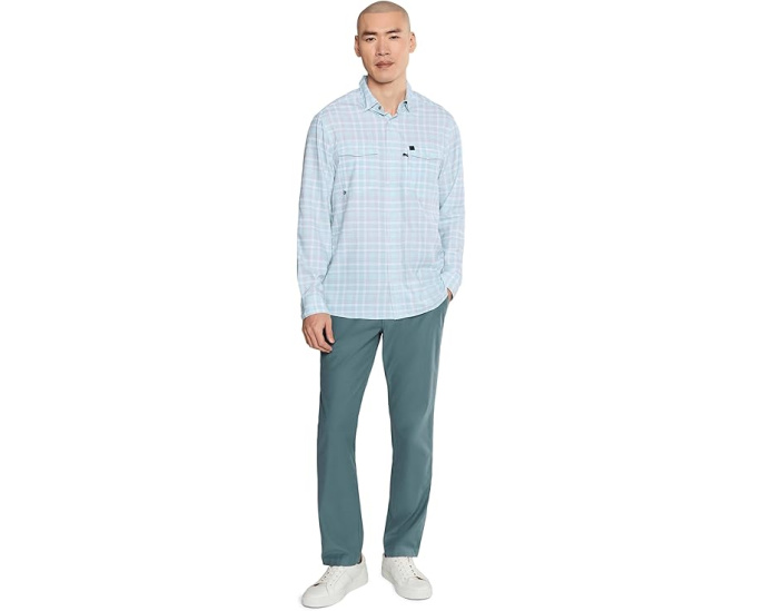 Рубашка Vineyard Vines Permit Plaid Performance Harbor из перфорированной ткани