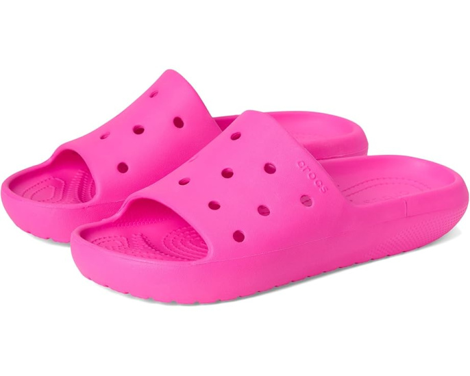 Веганские шлепанцы Crocs Classic Slide V2 для детей с дышащим верхом