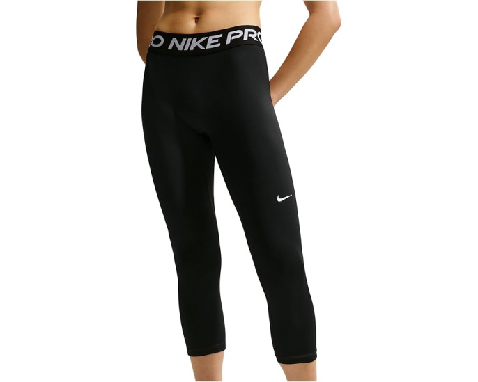 Леггинсы Nike Pro Mid-Rise Crop с технологией Dri-FIT и эластичным поясом