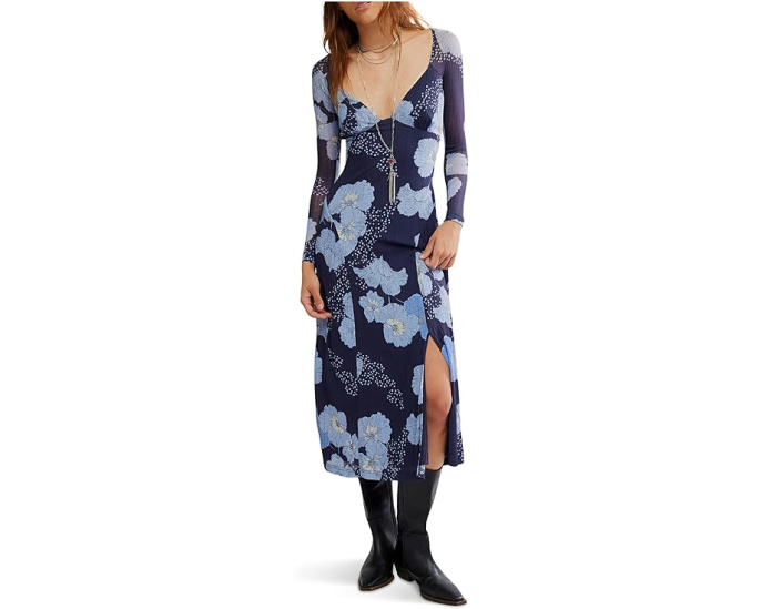 Free People платье Calla Midi с цветочным принтом