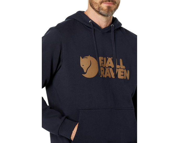 Толстовка Fjällräven Logo с капюшоном из мягкого хлопка