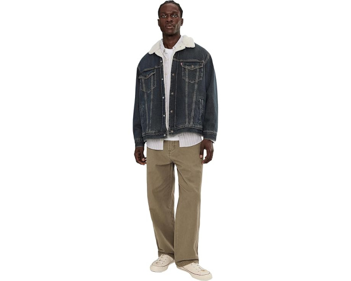 Куртка Levi's Relaxed Fit Sherpa Trucker из хлопка с начесом