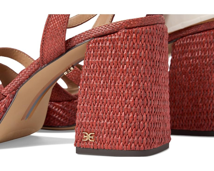 Сандалии Sam Edelman Reese на платформе с плетеным верхом и квадратным каблуком