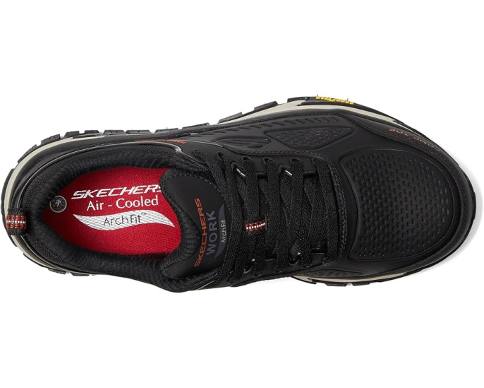 Кроссовки Skechers Arch Fit Road Walker Comp Toe черные с композитным носком