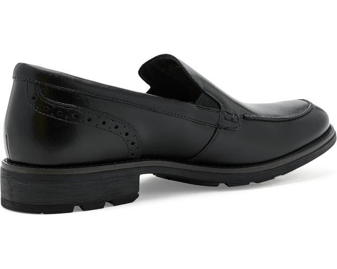 Clarks Emmet Step туфли на каждый день из черной гладкой кожи