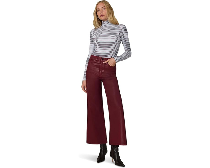 Joe's Jeans The Mia Wide Leg Ankle Coated джинсы с покрытием и длиной до щиколотки