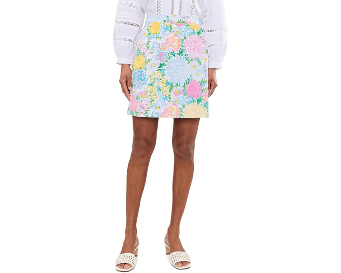 Юбка мини Lilly Pulitzer Colman Mini Skirt с прямым силуэтом и цветочным принтом