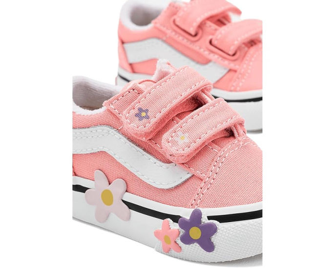 Vans Old Skool V Flower кроссовки с цветочной вышивкой для малышей