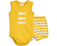 Комплект боди с шортами Short Sleeve Bodysuit and Bloomer Wiggle Set от Hanna Andersson для детей