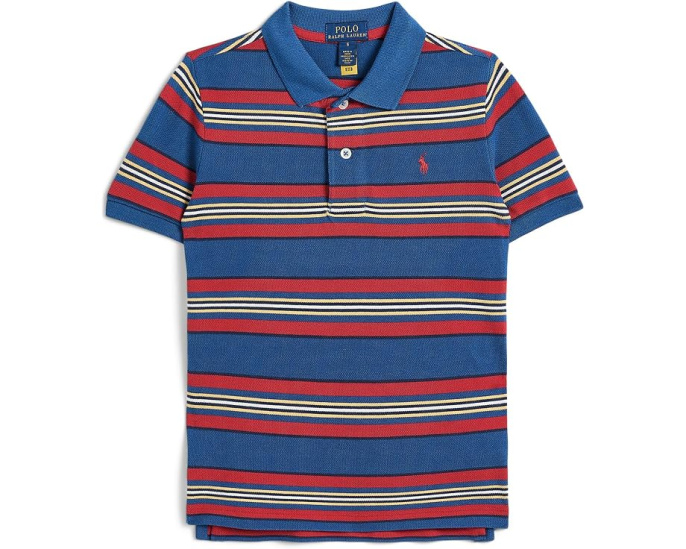 Striped Cotton Mesh Polo Shirt (Toddler/Little Kid)