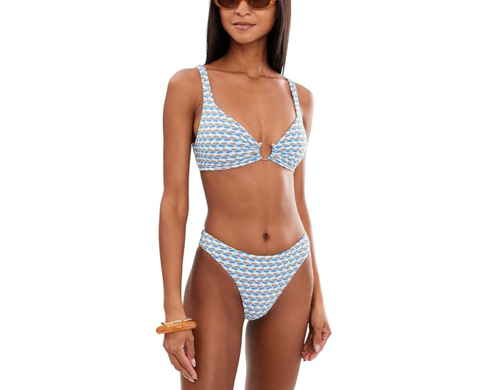 Топ Seafolly Mala Ring Front с кольцом спереди и регулируемыми бретелями