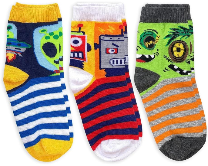 Носки Jefferies Socks Робот Инопланетянин Зомби, набор из 3 пар