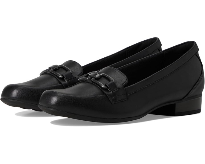 Лоферы Juliet Echo от Clarks из кожи с декором horsebit и каблуком